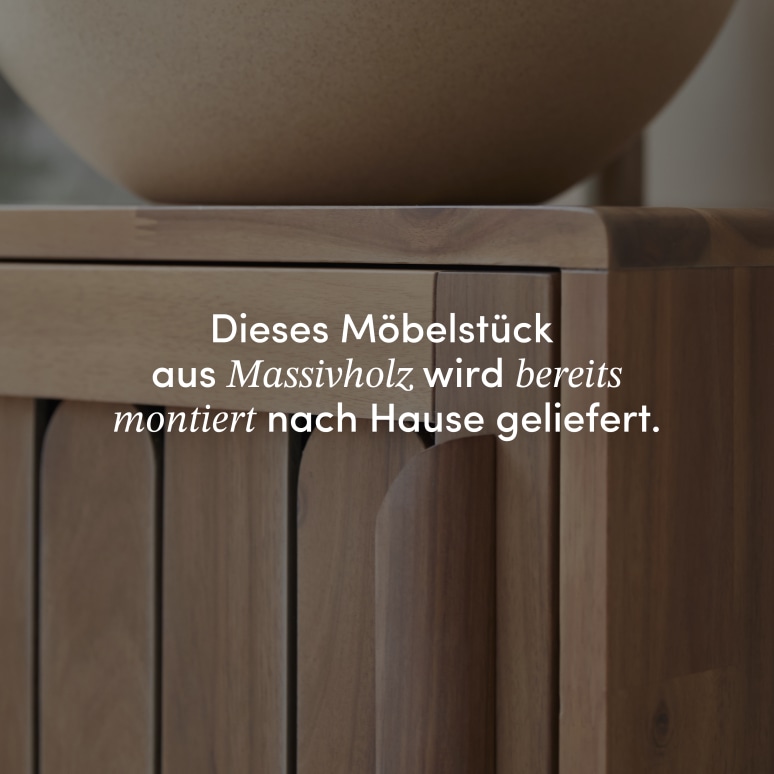 Lila - Badezimmermöbel aus massiver Akazie 50cm