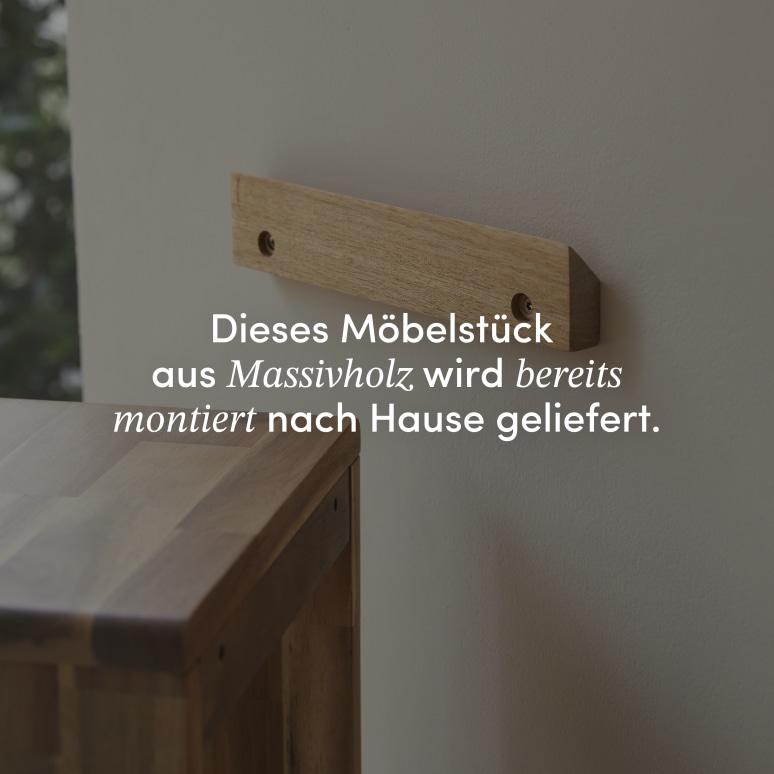 Lila - Hängeschrank aus massivem Akazienholz