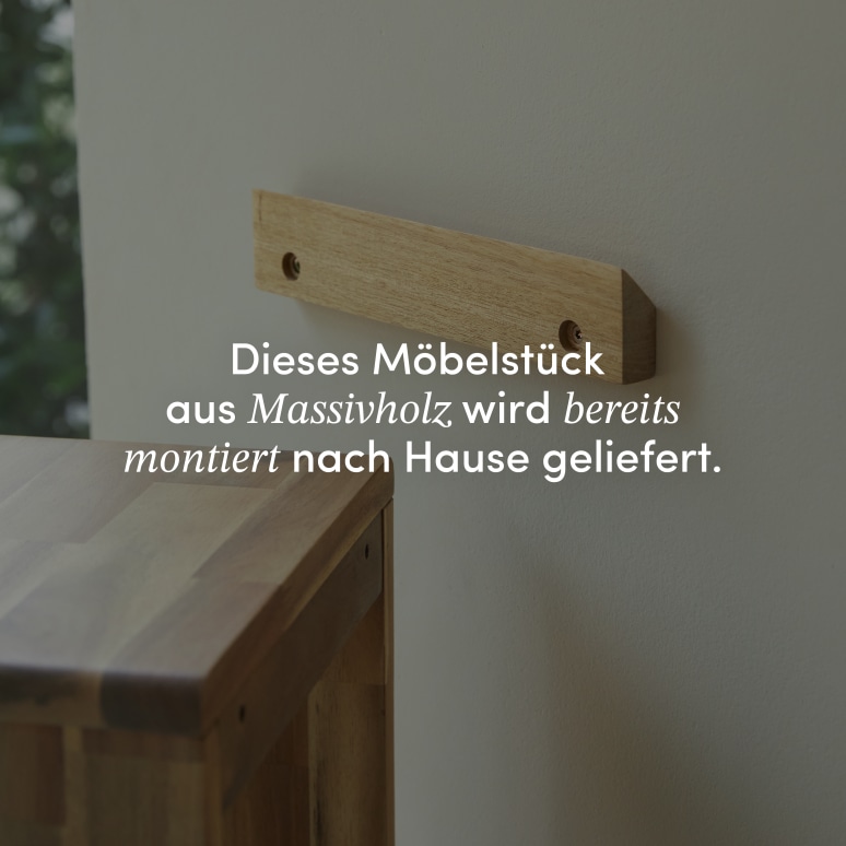 Lila - Hängeschrank aus massivem Akazienholz