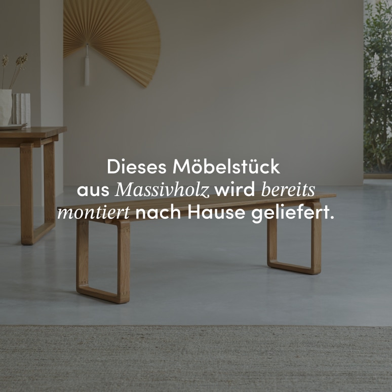 Sybille - Sitzbank aus massiver Eiche