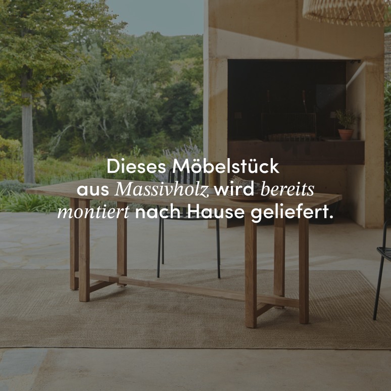 Antonia - Gartentisch aus massivem, recyceltem Teakholz, 6-8 Pers.