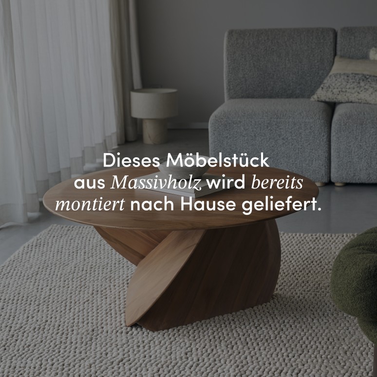Gonzague - Couchtisch aus massivem Teakholz, großes Modell