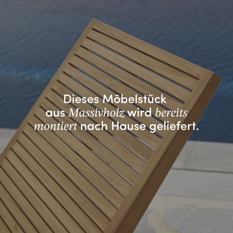 Teo -  Gartenliege aus massivem Teakholz