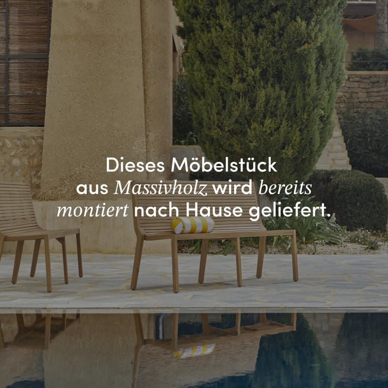 Teo - Gartenbank aus massivem Teakholz, 2-Sitzer