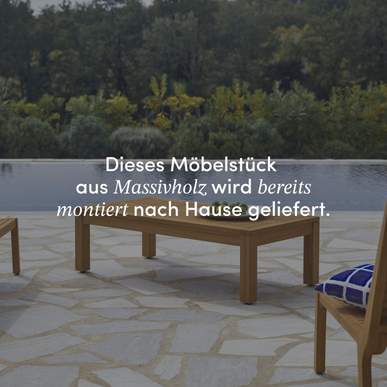 Teo - Garten-Couchtisch aus massivem Teakholz