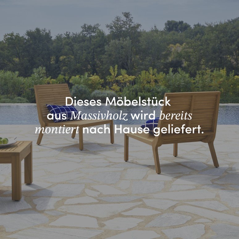 Teo - Gartenmöbel-Set aus massivem Teakholz, 3-Sitzer