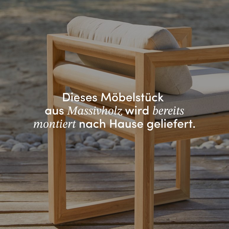 Leon - Gartenmöbel-Set aus massivem Teakholz, 4 Stühle