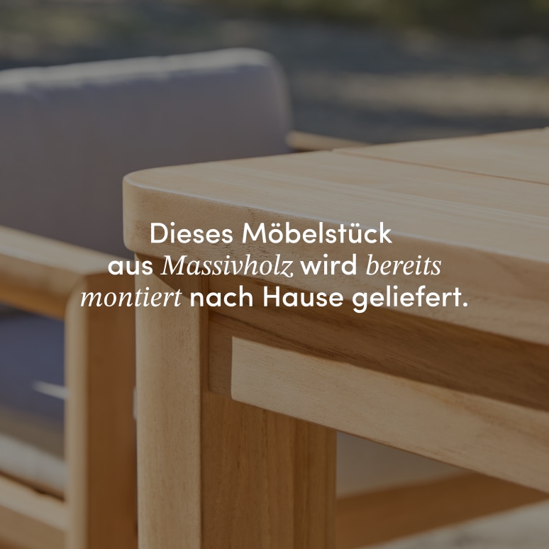 Leon - Gartentisch aus massivem Teakholz, 6-8 Pers.