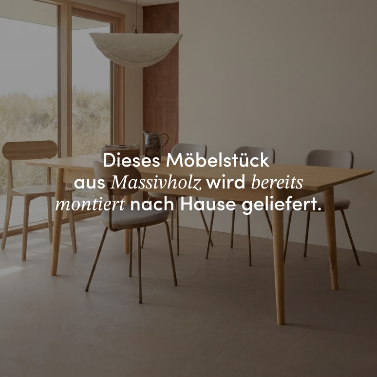 Cloé - Ausziehbarer Tisch aus massivem Mangoholz, 6–8 Pers.