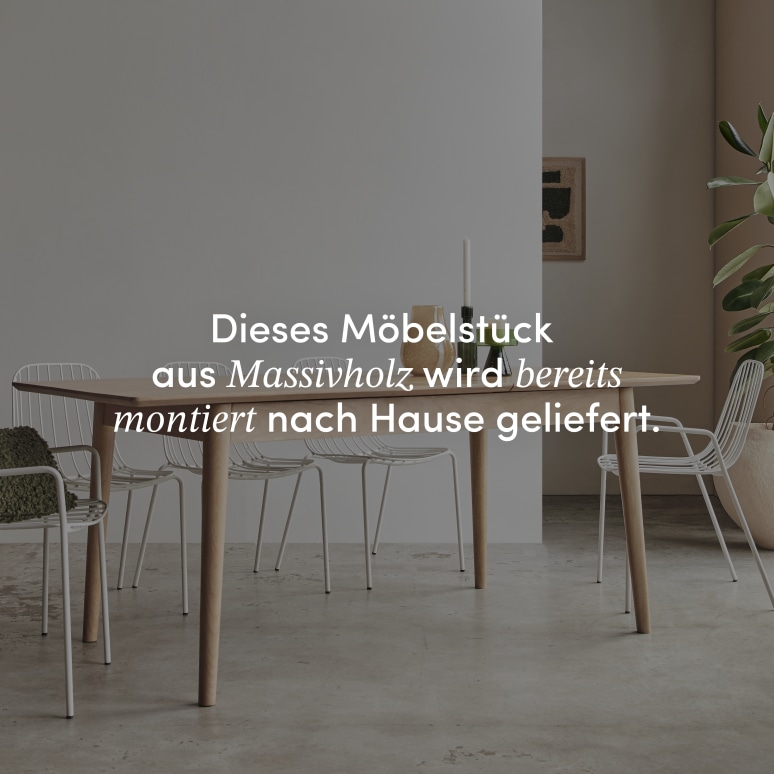 Cloé - Ausziehbarer Tisch aus massivem Mangoholz, 4–6 Pers.