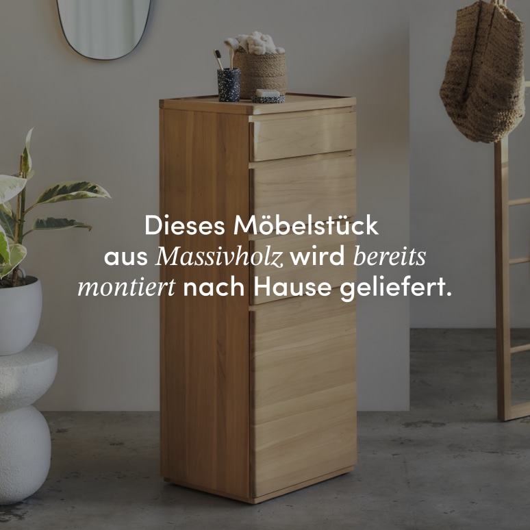 Nino - Hochschrank aus massivem Teakholz