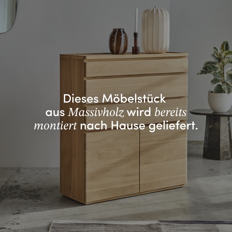 Nino - Buffet für den Flur aus Massivteak 110 cm