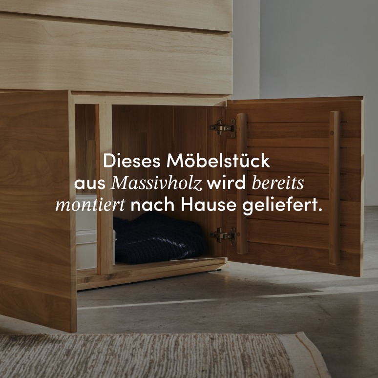 Nino - Hochkommode aus massivem Teakholz