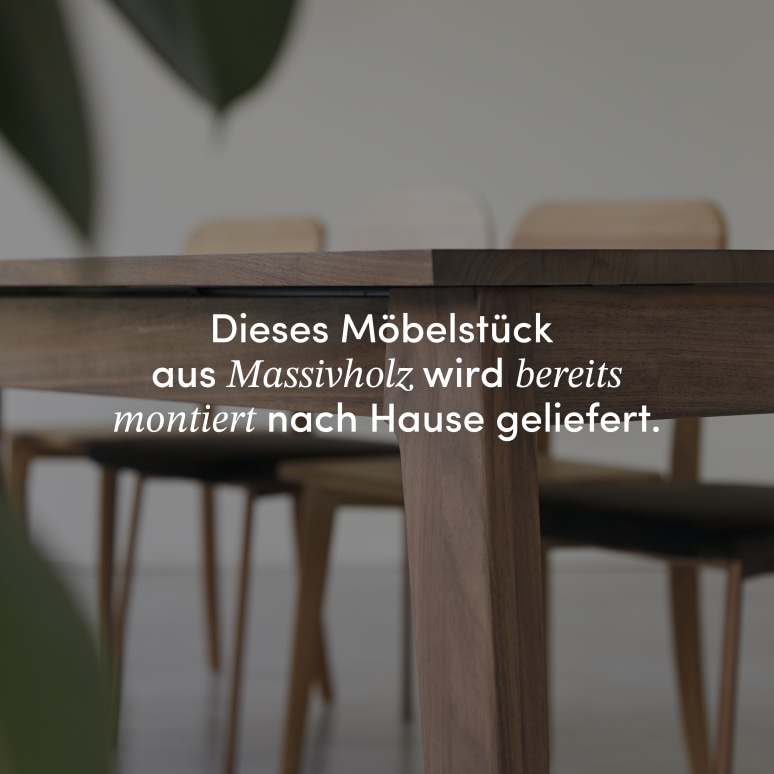 Esmée - Ausziehtisch aus massivem Nussbaumholz, 6–12 Pers.