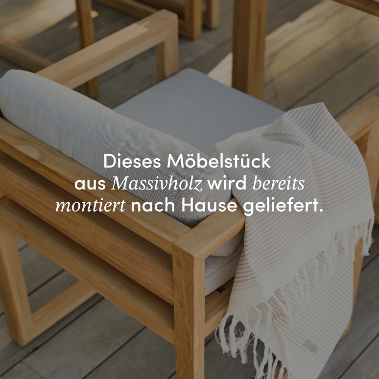 Noah - Gartenmöbel-Set aus massivem Teakholz, 6 Stühle