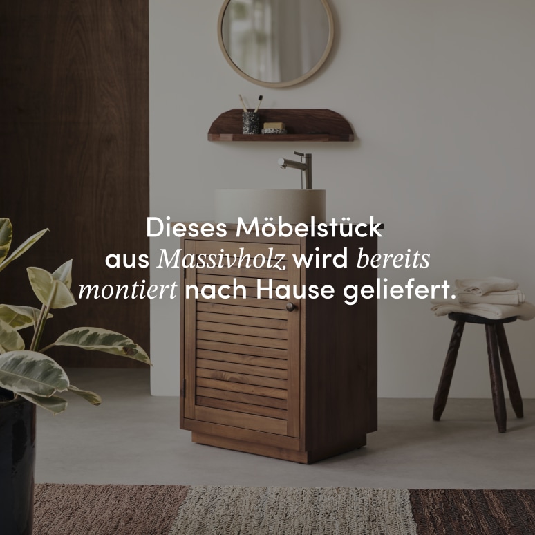 Loggia - Waschtischunterschrank aus massiver Akazie, 60 cm