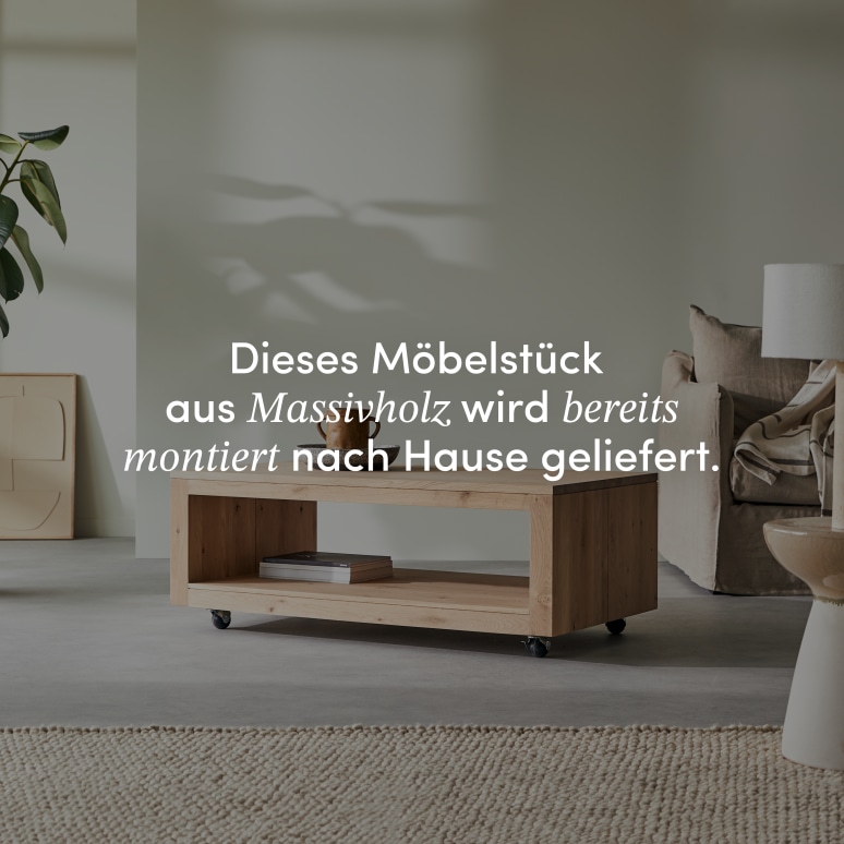 Anoa - Rechteckiger Couchtisch aus massivem Eichenholz