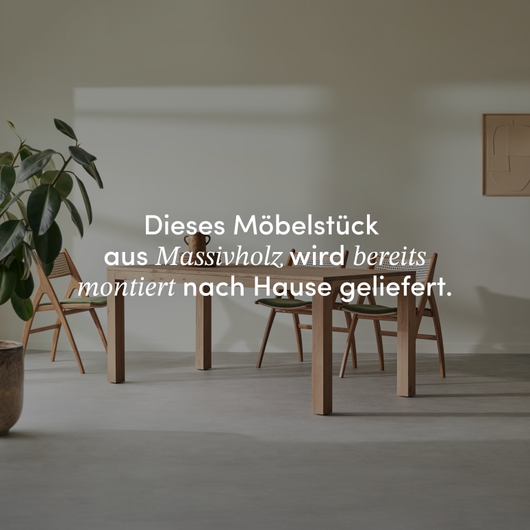 Eden - Tisch aus massiver Eiche mit Knoten, 6–8 Pers.