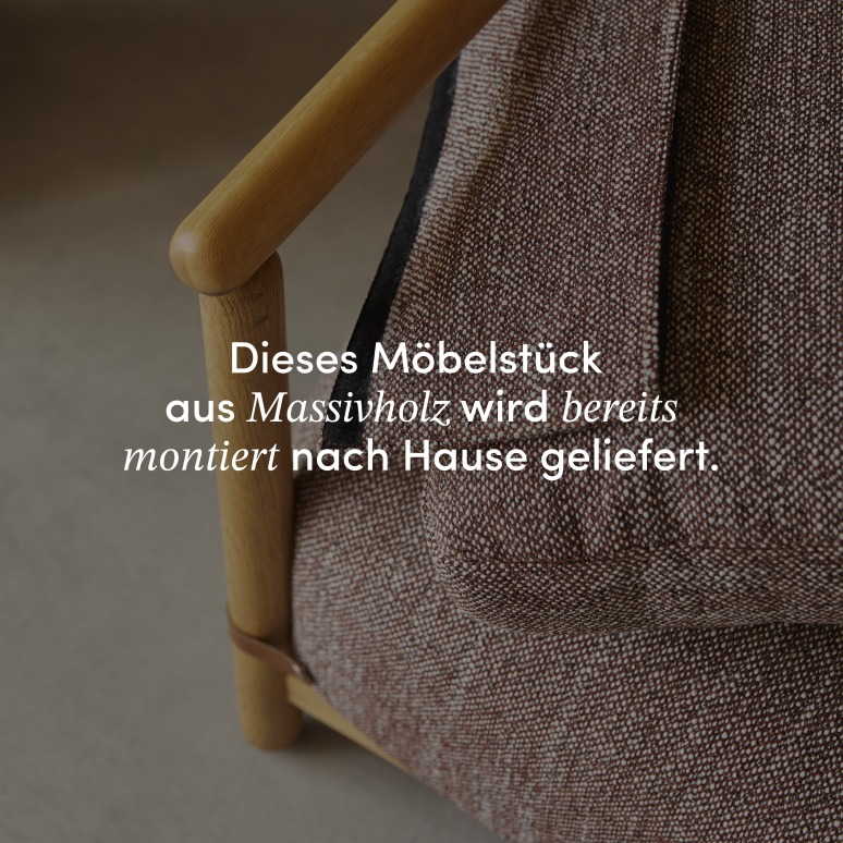 Sam - Sessel aus massiver Eiche und Chiné