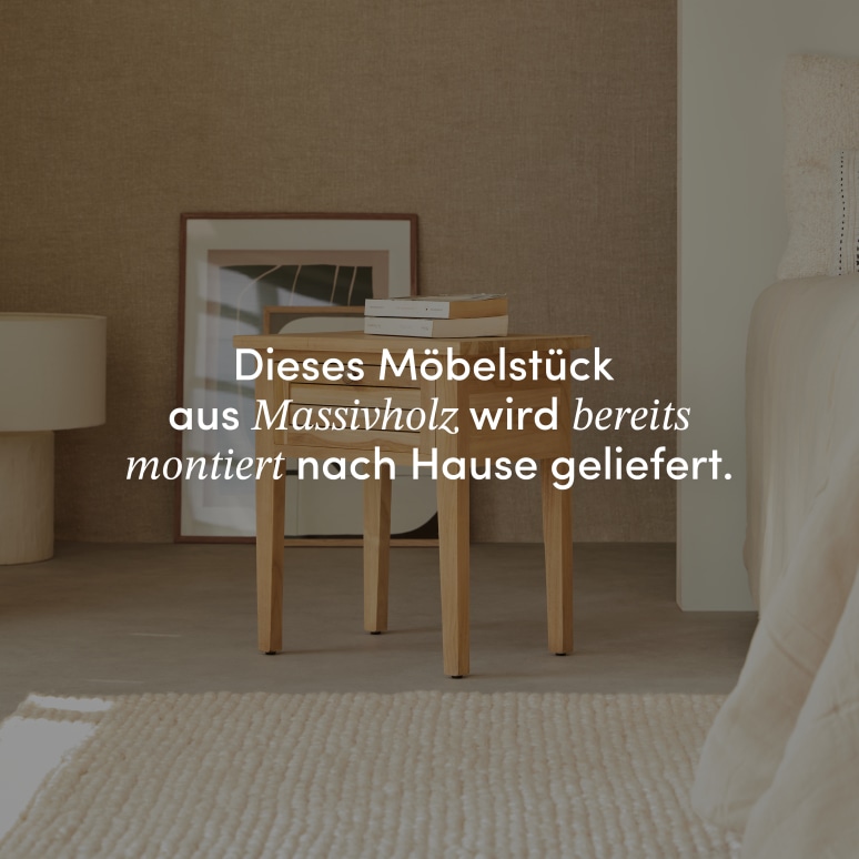 Suzette -  Nachttisch aus massivem Teakholz