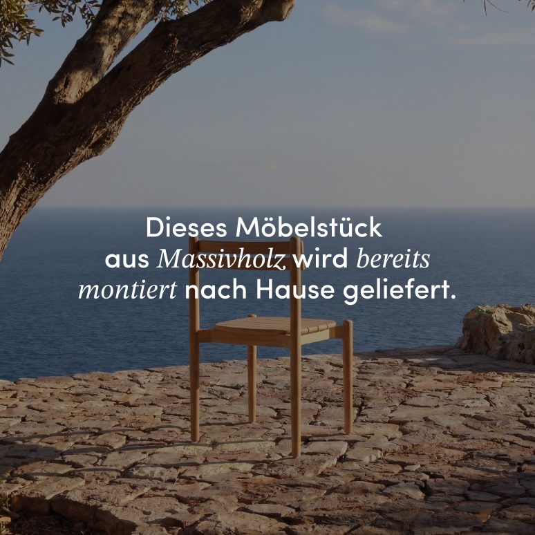 Vadim - Gartenmöbel-Set aus massivem Teakholz, 4 Stühle