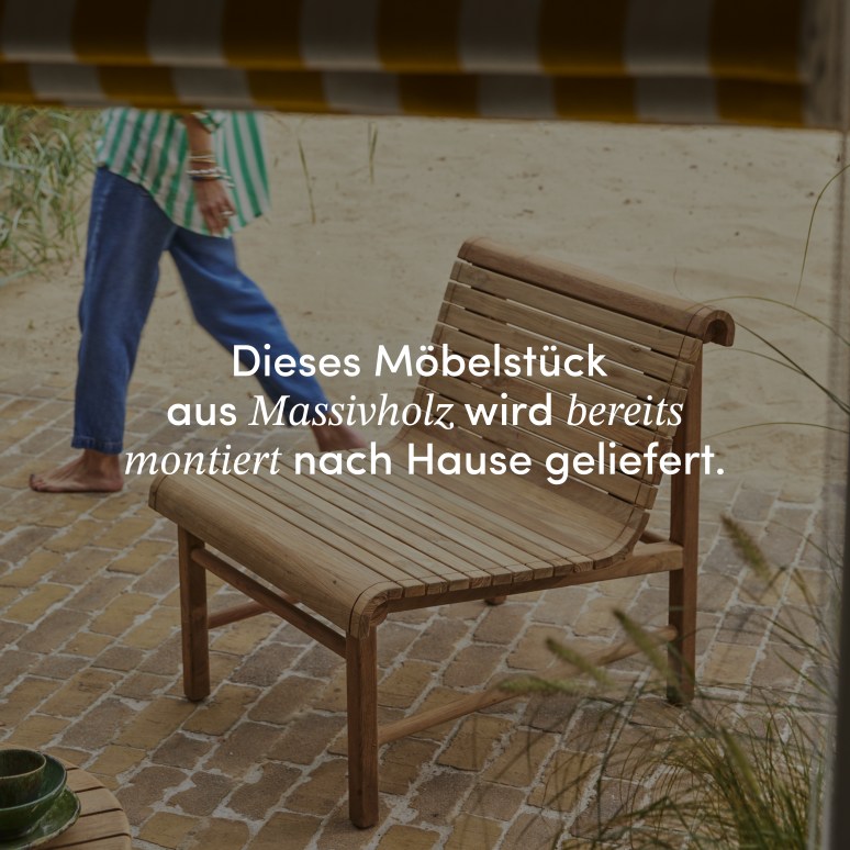 Hélen - Gartenmöbel aus massivem, recyceltem Teakholz, 2 Sessel
