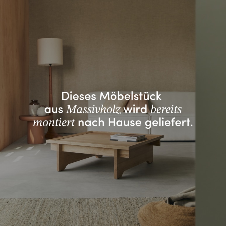 Miu - Quadratischer Couchtisch aus massiver Eiche