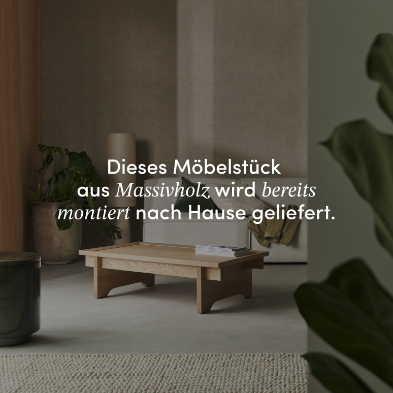 Miu - Rechteckiger Couchtisch aus massiver Eiche