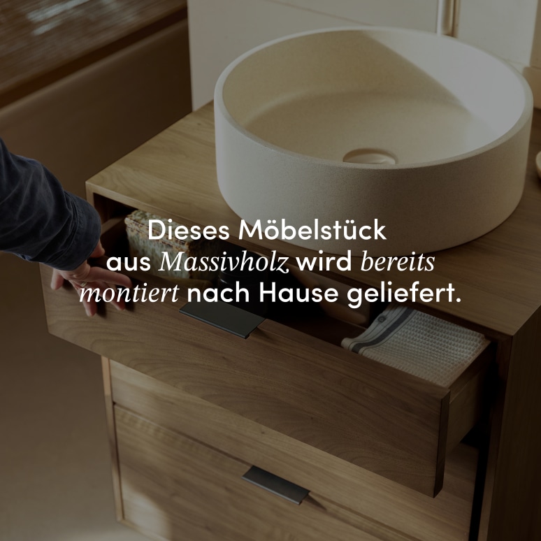 Senson - Badezimmermöbel aus massivem Nussbaum 60 cm