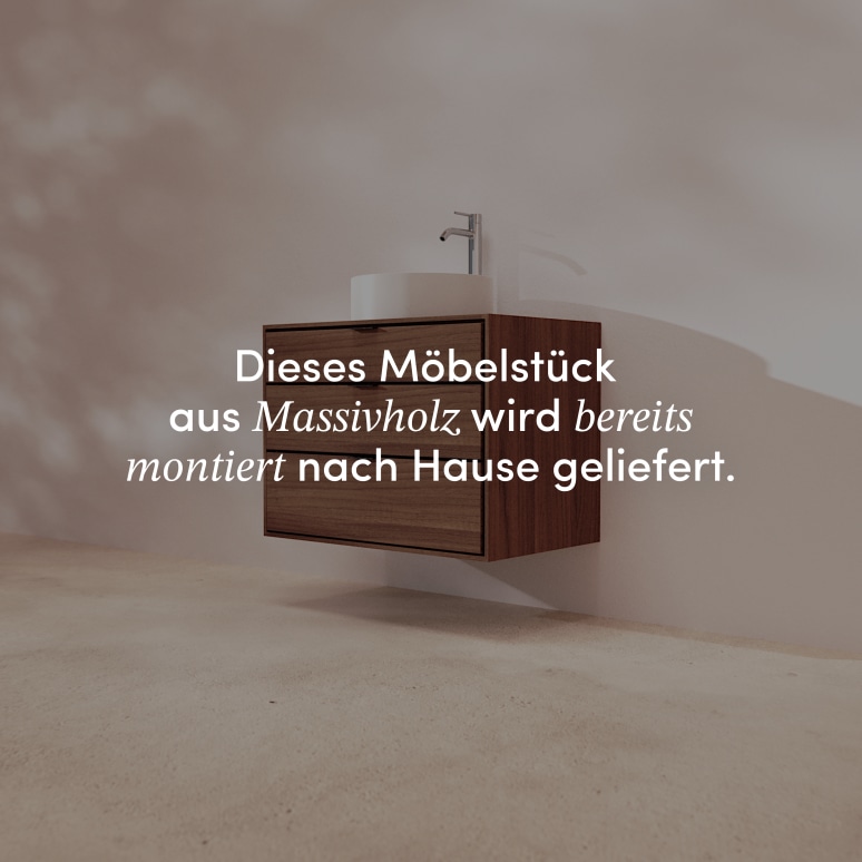 Senson - Badezimmermöbel aus massivem Nussbaum 80 cm