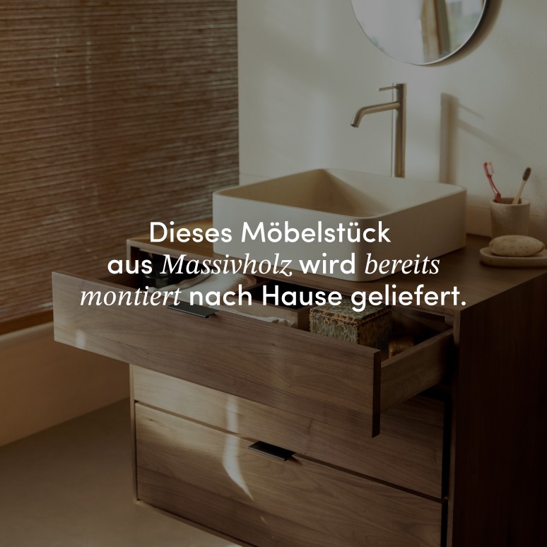 Senson - Badezimmermöbel aus massivem Nussbaum 80 cm