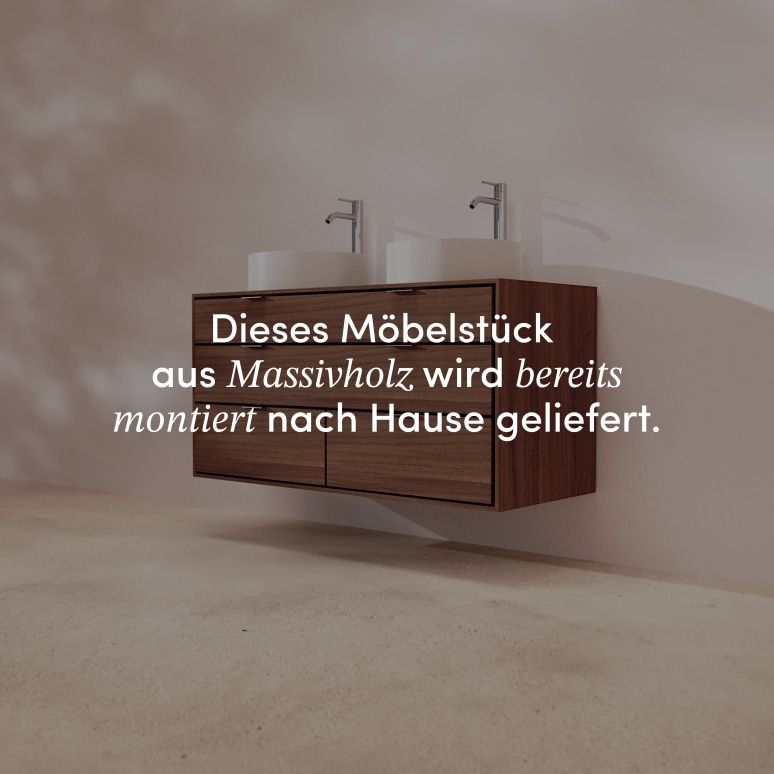 Senson - Badezimmermöbel aus massivem Nussbaum 120 cm