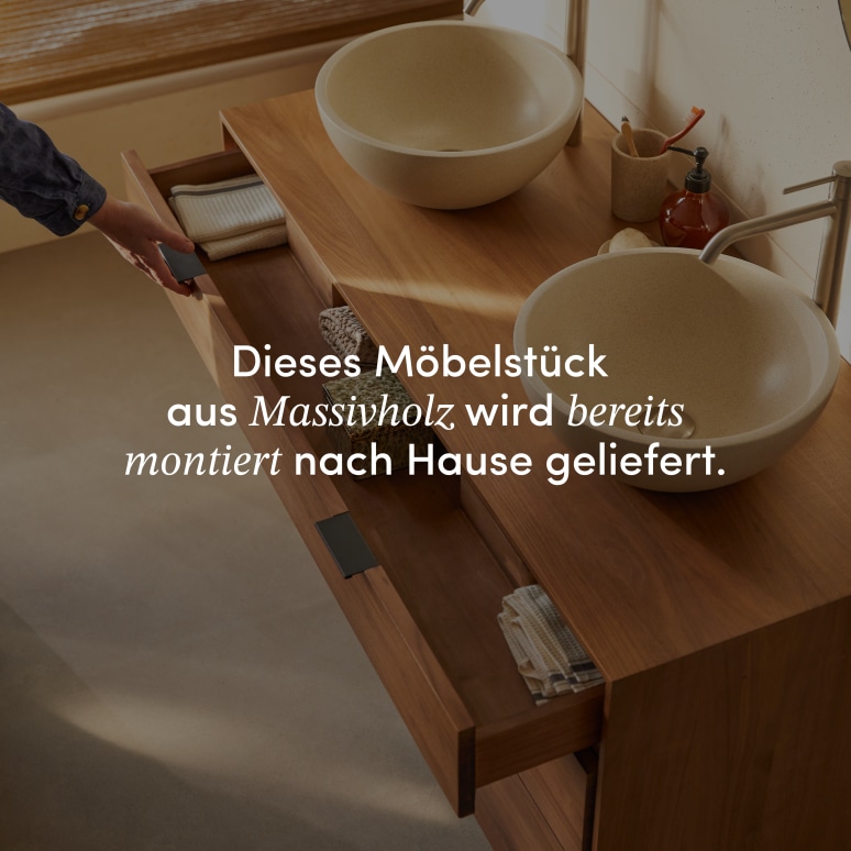 Senson - Badezimmermöbel aus massivem Nussbaum 120 cm