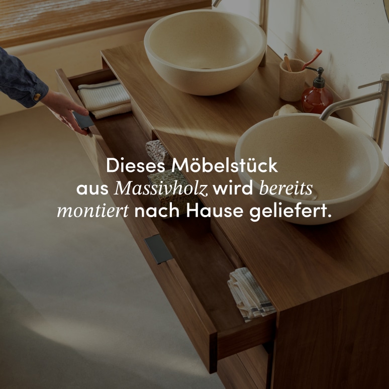 Senson - Badezimmermöbel aus massivem Nussbaum 120 cm