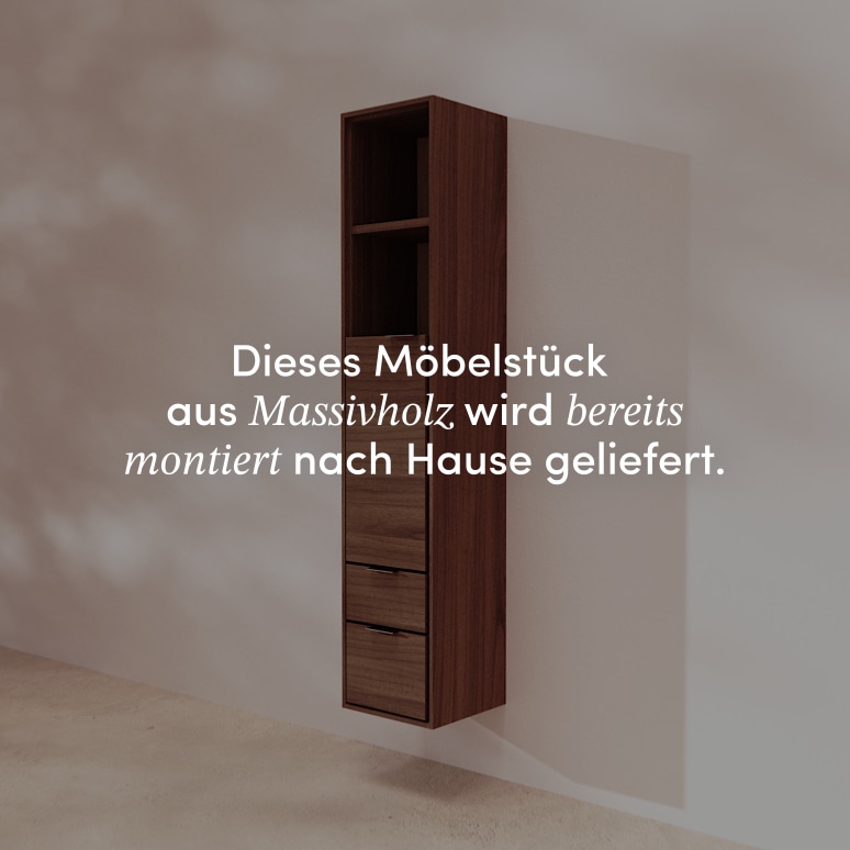 Senson - Säule aus massivem Nussbaum