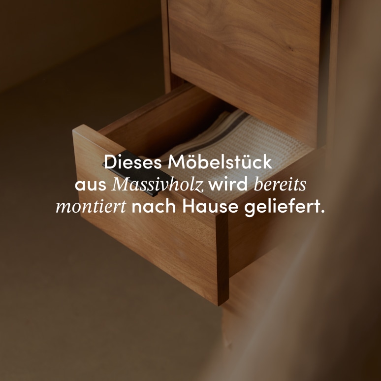 Senson - Säule aus massivem Nussbaum