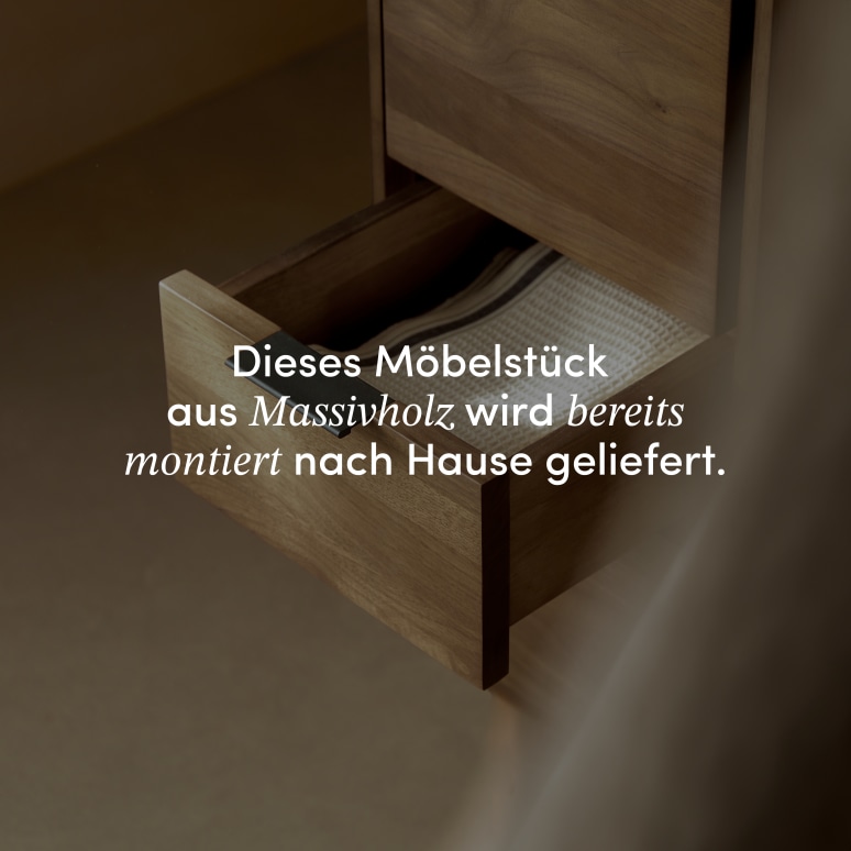 Senson - Säule aus massivem Nussbaum