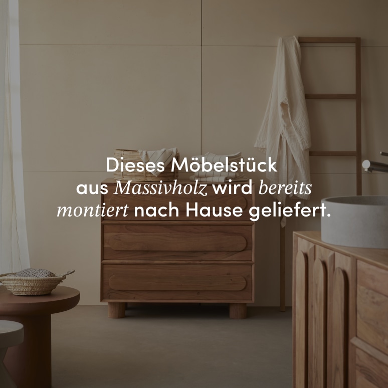 Olga - Aufbewahrungsmöbel aus massivem Akazienholz 90 cm