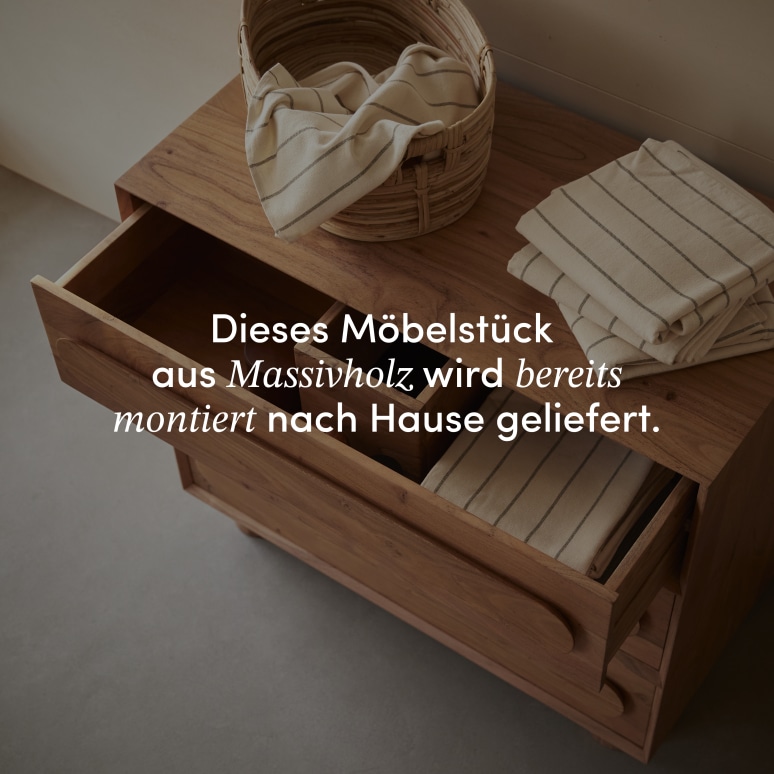 Olga - Aufbewahrungsmöbel aus massivem Akazienholz 90 cm