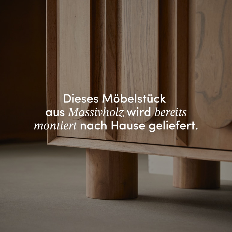 Olga - Aufbewahrungsmöbel aus massivem Akazienholz 120 cm