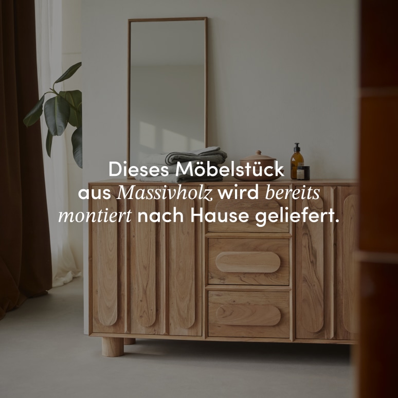 Olga - Aufbewahrungsmöbel aus massivem Akazienholz 145 cm