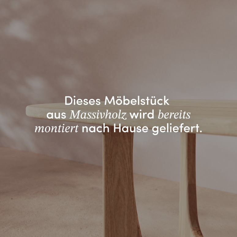 Mattia - Tisch aus massiver Eiche und Travertin, 4 Pers.