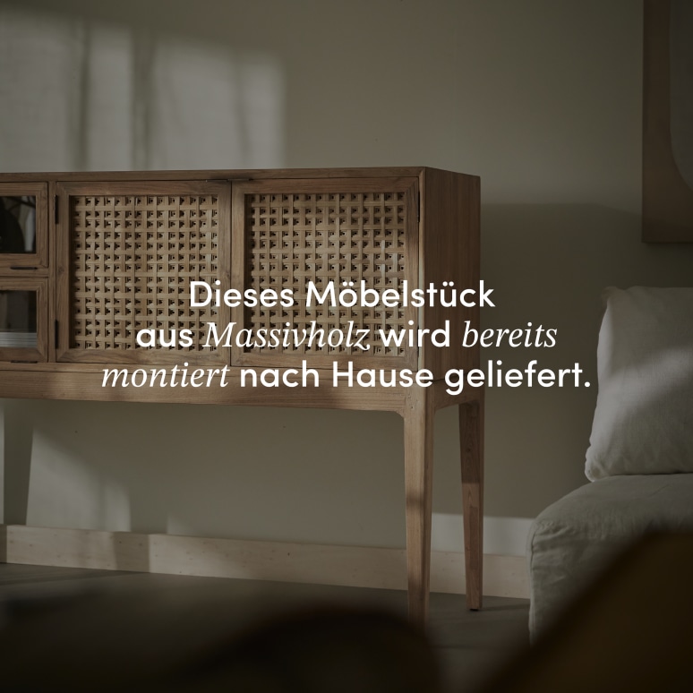 Tridi - Konsole aus massivem Recycling-Teakholz