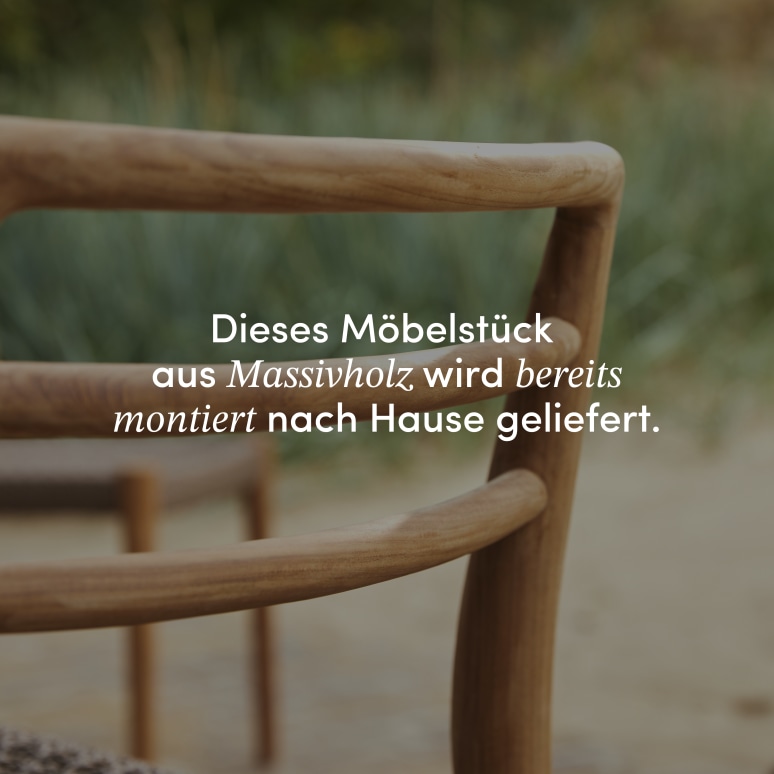 Lily - Gartenstuhl aus massivem Teakholz und Seilen