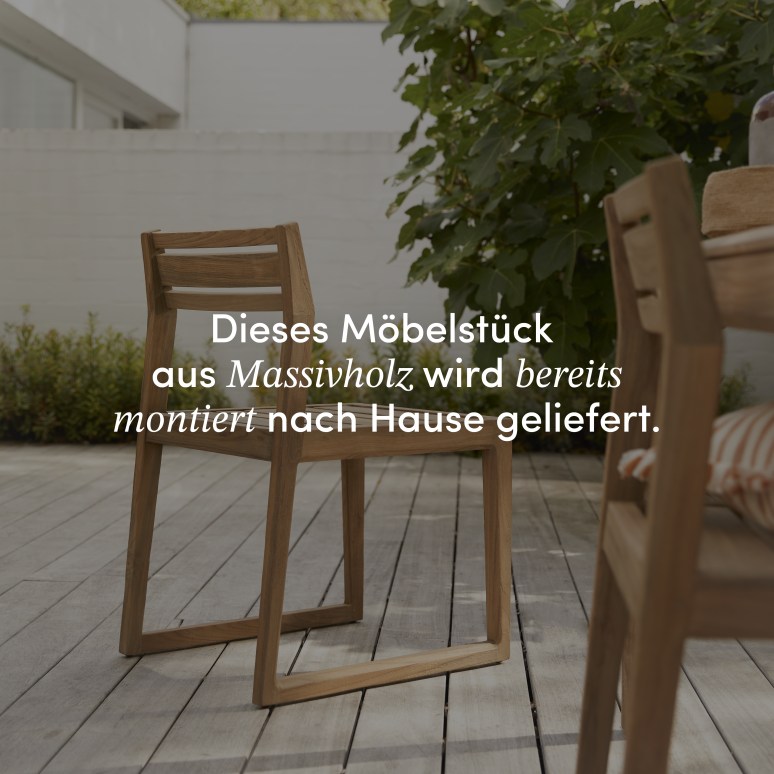 Vasco - Gartenstuhl aus massivem, recyceltem Teakholz