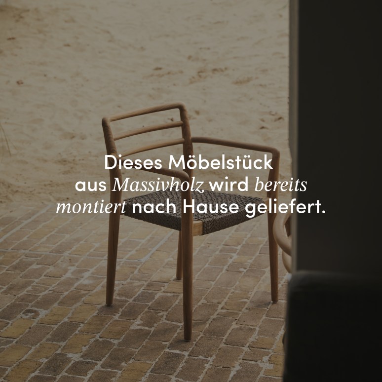 Lily - Gartenfauteuil aus massivem Teakholz und Seilbespannung