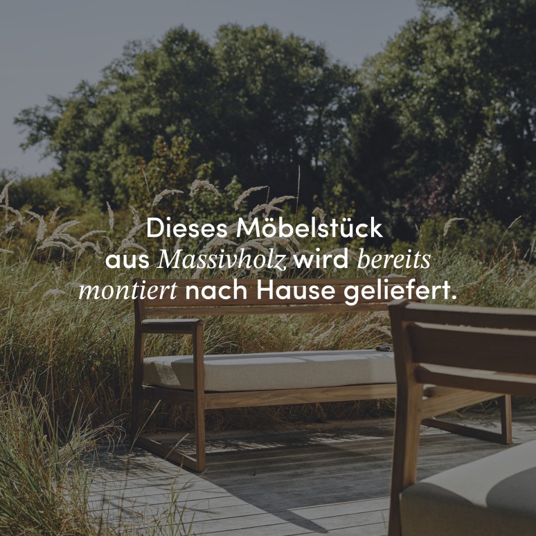 Vasco - Gartenbank aus recyceltem massivem Teakholz