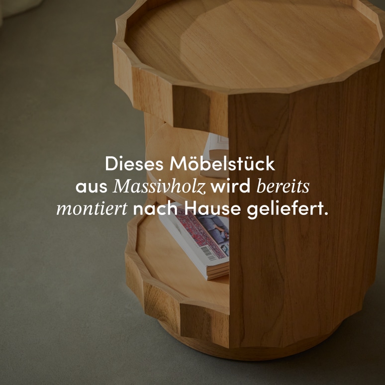 Andréa - Beistelltisch aus massivem Mindi-Holz