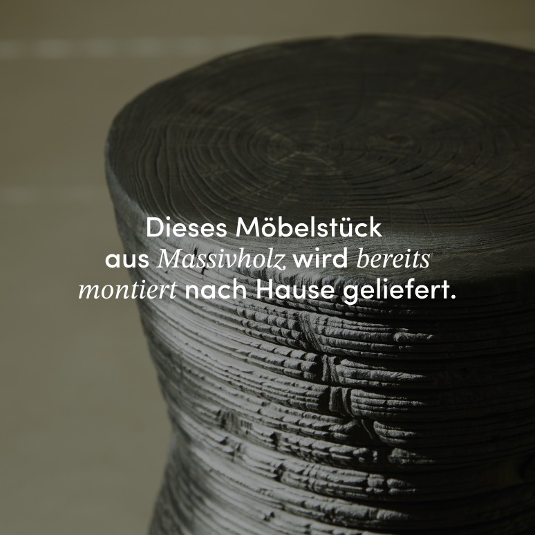 Diabolo - Schwarzer Massiv-Teak-Sofatisch