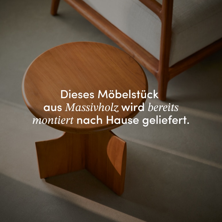 Sun - Beistelltisch aus massivem Teakholz